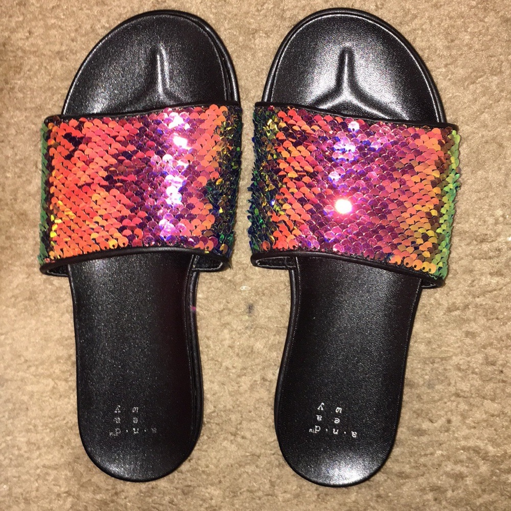 Sequined sandals